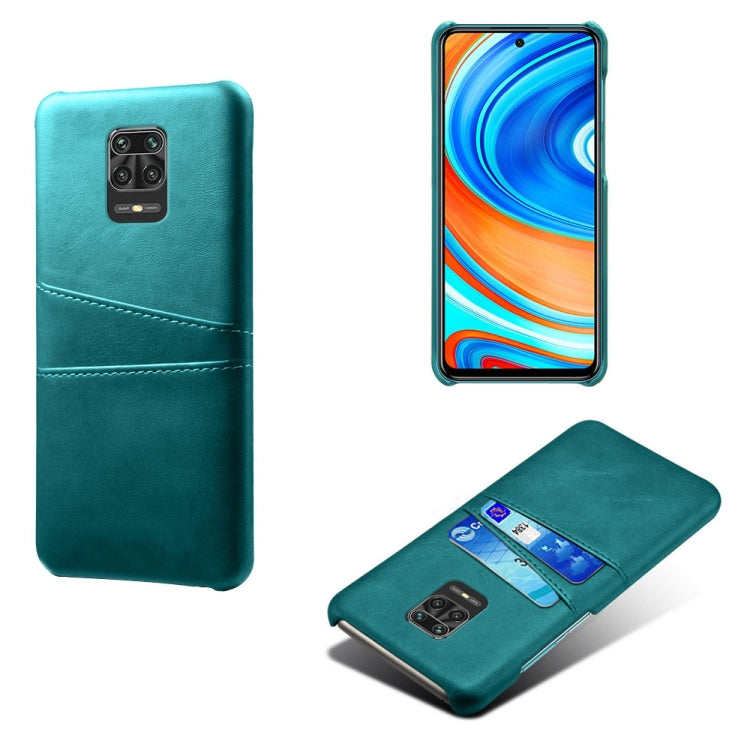 For Xiaomi Redmi Note 9S Calf Texture PC + PU Leather Back Cover Shockproof Case with Dual Card Slots