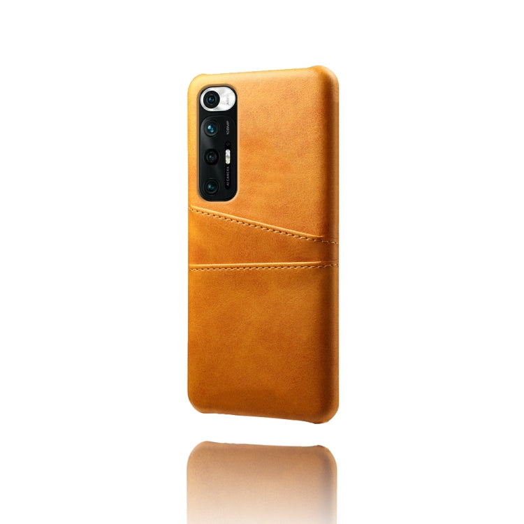 For Xiaomi Mi 10S Calf Texture PC + PU Leather Back Cover Shockproof Case with Dual Card Slots