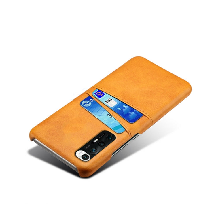 For Xiaomi Mi 10S Calf Texture PC + PU Leather Back Cover Shockproof Case with Dual Card Slots