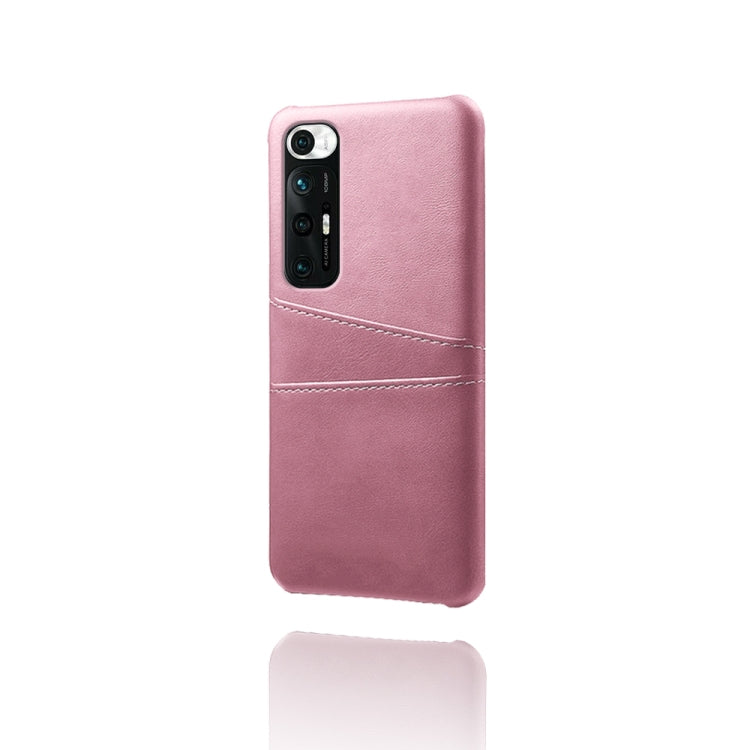 For Xiaomi Mi 10S Calf Texture PC + PU Leather Back Cover Shockproof Case with Dual Card Slots