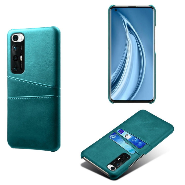 For Xiaomi Mi 10S Calf Texture PC + PU Leather Back Cover Shockproof Case with Dual Card Slots