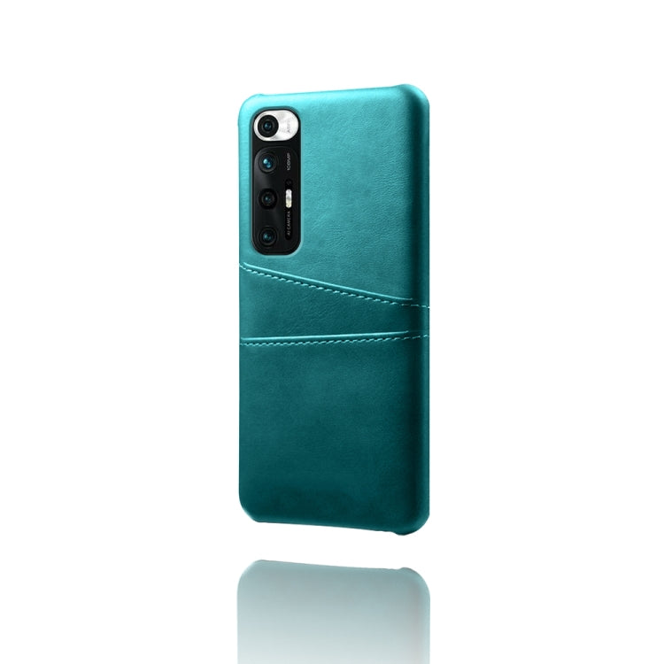 For Xiaomi Mi 10S Calf Texture PC + PU Leather Back Cover Shockproof Case with Dual Card Slots