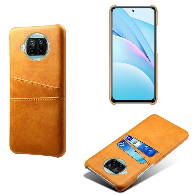 For Xiaomi Mi 10T Lite Calf Texture PC + PU Leather Back Cover Shockproof Case with Dual Card Slots
