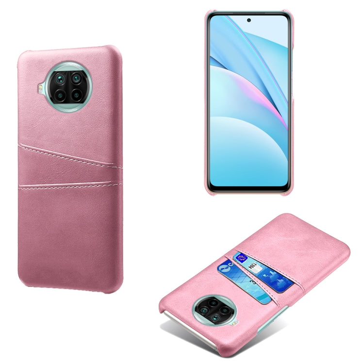 For Xiaomi Mi 10T Lite Calf Texture PC + PU Leather Back Cover Shockproof Case with Dual Card Slots