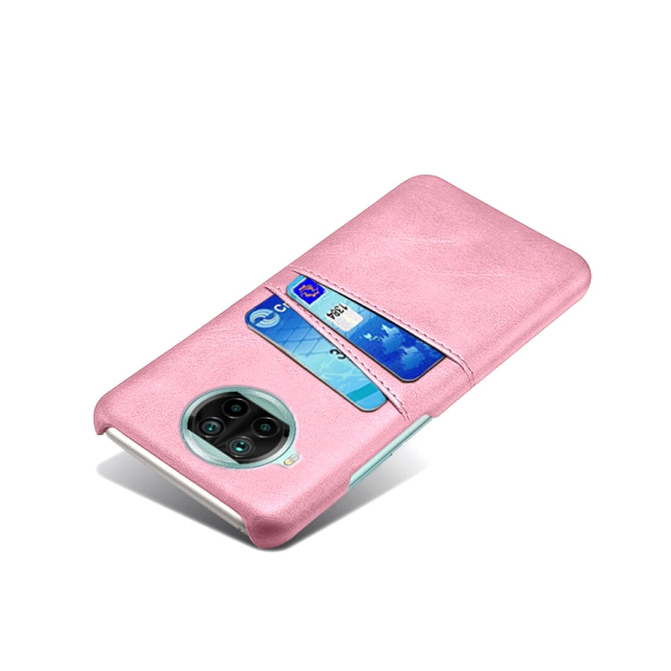 For Xiaomi Mi 10T Lite Calf Texture PC + PU Leather Back Cover Shockproof Case with Dual Card Slots