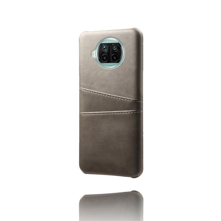 For Xiaomi Mi 10T Lite Calf Texture PC + PU Leather Back Cover Shockproof Case with Dual Card Slots