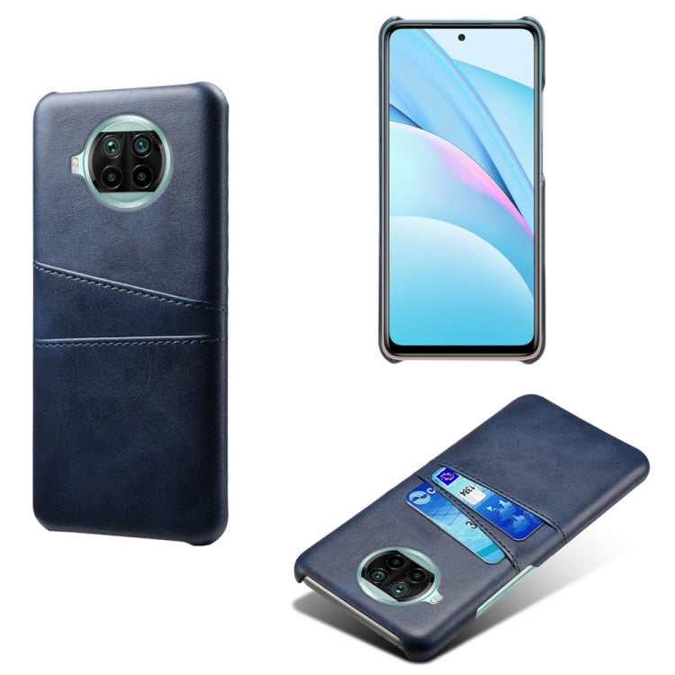 For Xiaomi Mi 10T Lite Calf Texture PC + PU Leather Back Cover Shockproof Case with Dual Card Slots