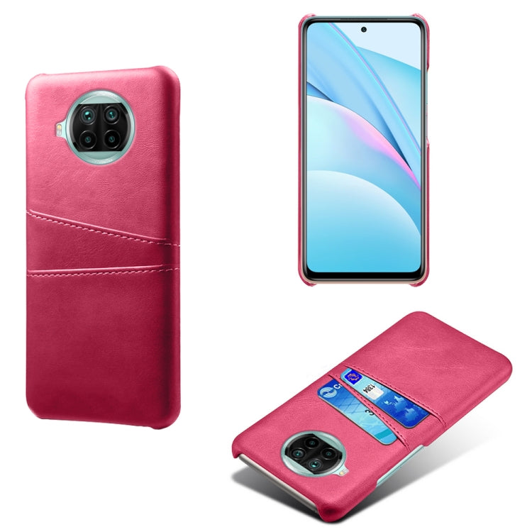 For Xiaomi Mi 10T Lite Calf Texture PC + PU Leather Back Cover Shockproof Case with Dual Card Slots