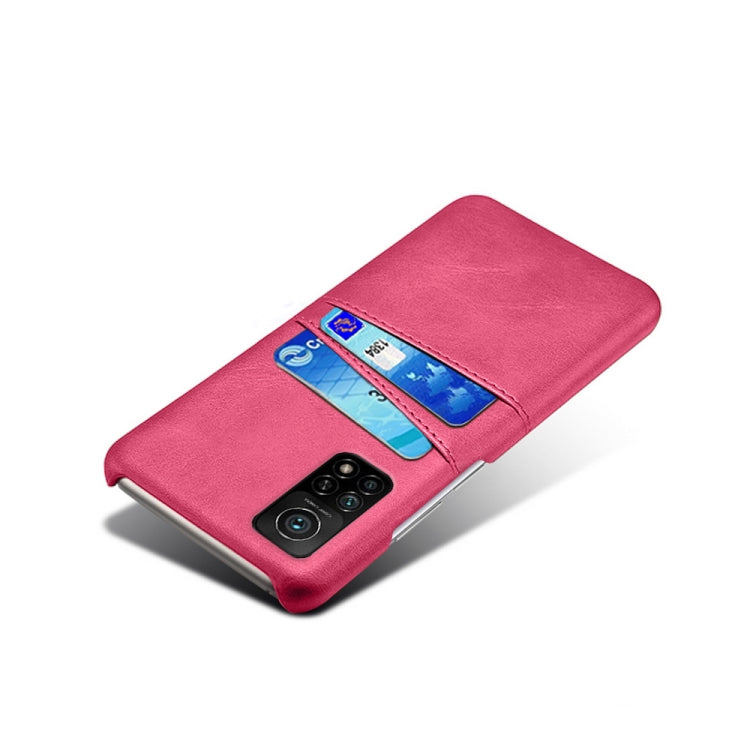 For Xiaomi Mi 10T Pro 5G Calf Texture PC + PU Leather Back Cover Shockproof Case with Dual Card Slots