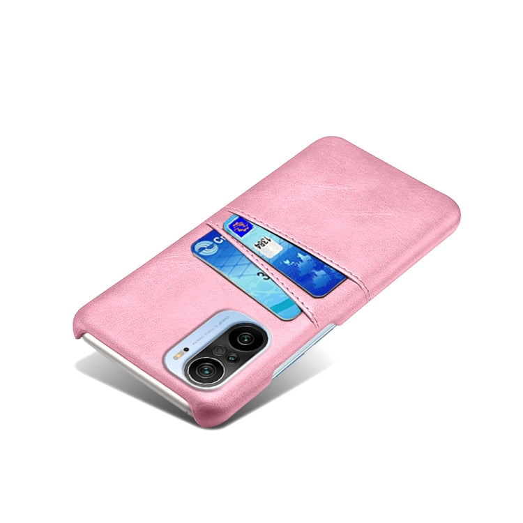 For Xiaomi Mi 11i 5G Calf Texture PC + PU Leather Back Cover Shockproof Case with Dual Card Slots