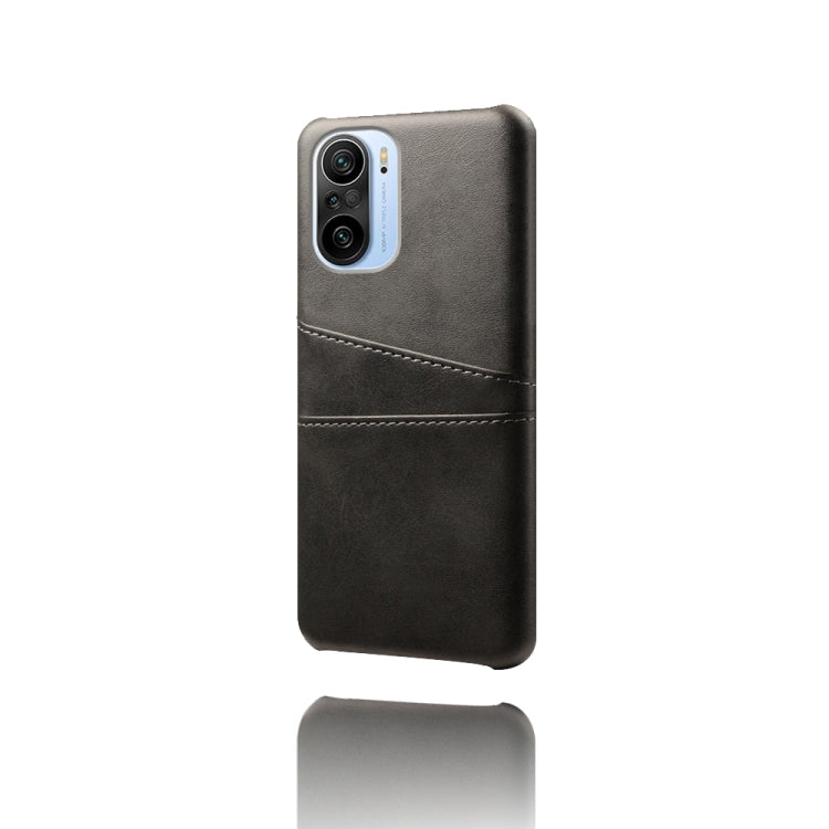 For Xiaomi Mi 11i 5G Calf Texture PC + PU Leather Back Cover Shockproof Case with Dual Card Slots