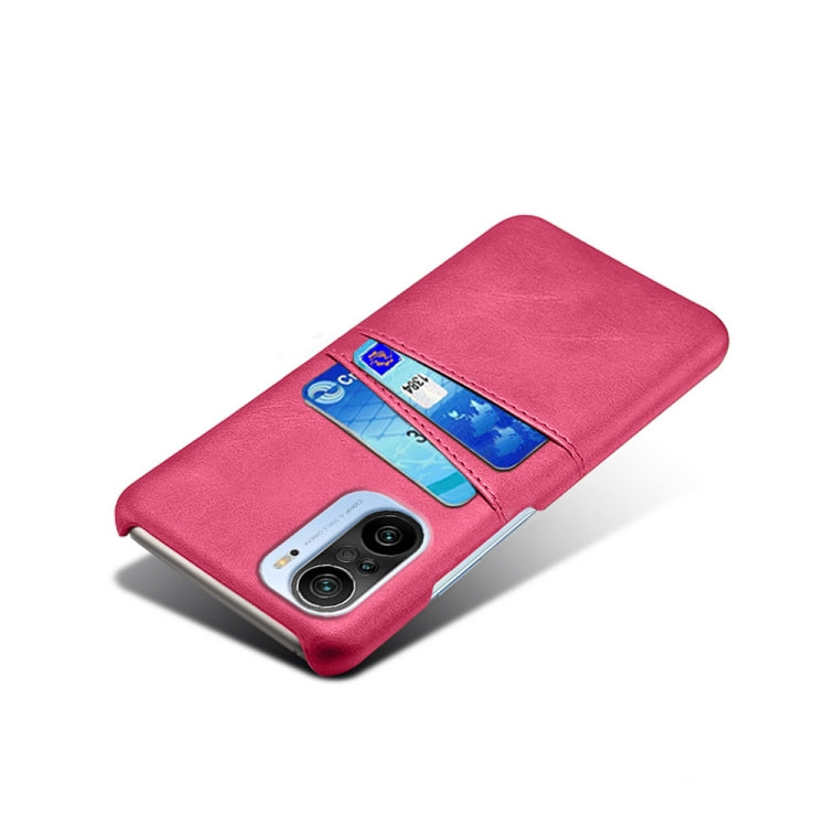 For Xiaomi Mi 11i 5G Calf Texture PC + PU Leather Back Cover Shockproof Case with Dual Card Slots