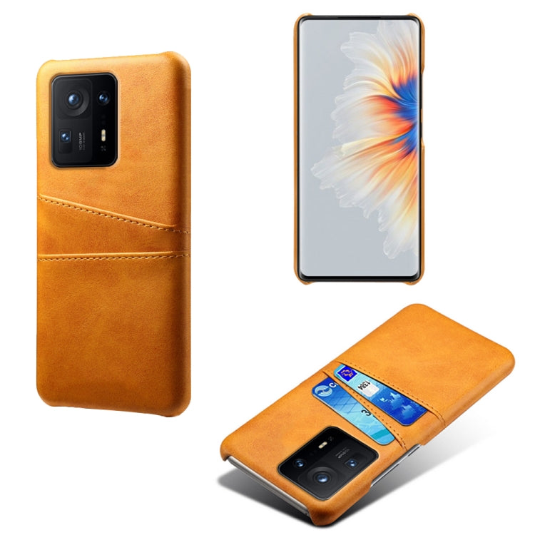 For Xiaomi Mi Mix 4 5G Calf Texture PC + PU Leather Back Cover Shockproof Case with Dual Card Slots