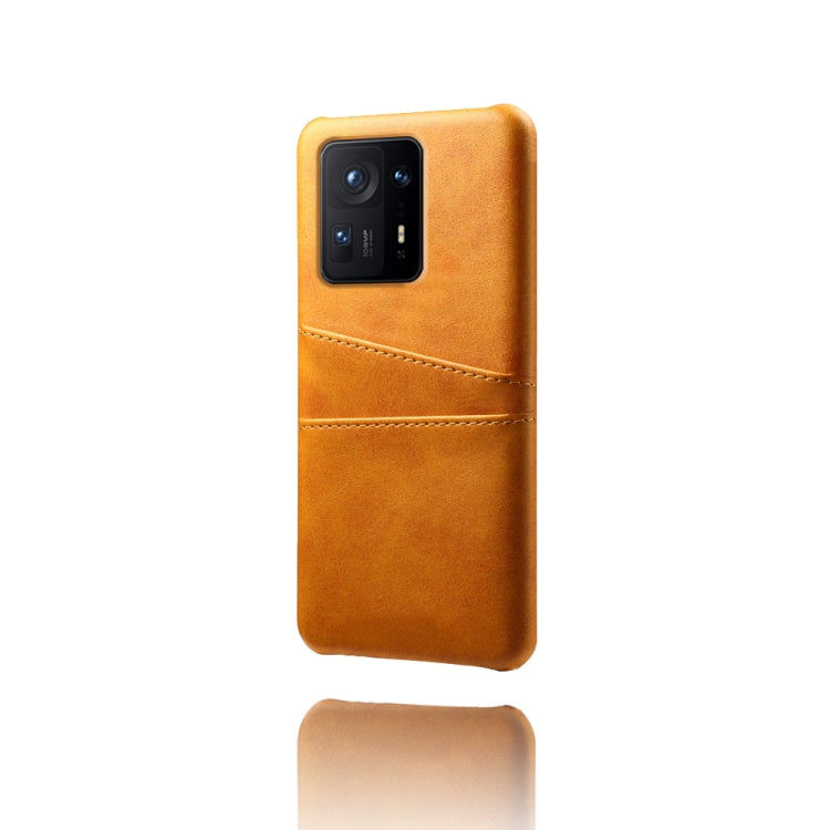 For Xiaomi Mi Mix 4 5G Calf Texture PC + PU Leather Back Cover Shockproof Case with Dual Card Slots