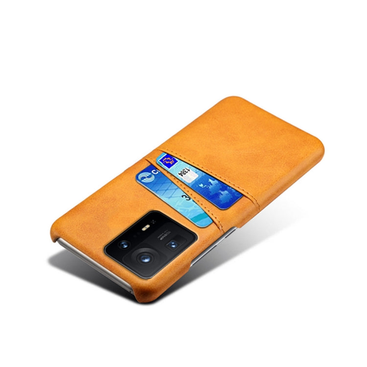 For Xiaomi Mi Mix 4 5G Calf Texture PC + PU Leather Back Cover Shockproof Case with Dual Card Slots