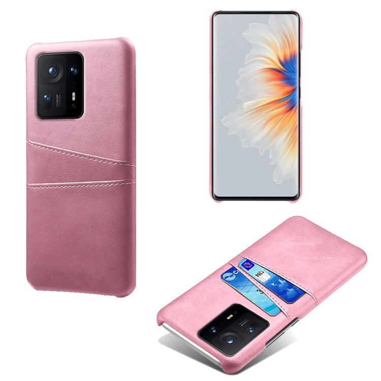 For Xiaomi Mi Mix 4 5G Calf Texture PC + PU Leather Back Cover Shockproof Case with Dual Card Slots