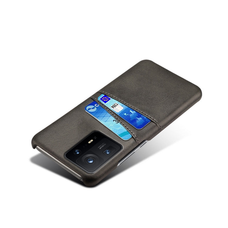 For Xiaomi Mi Mix 4 5G Calf Texture PC + PU Leather Back Cover Shockproof Case with Dual Card Slots