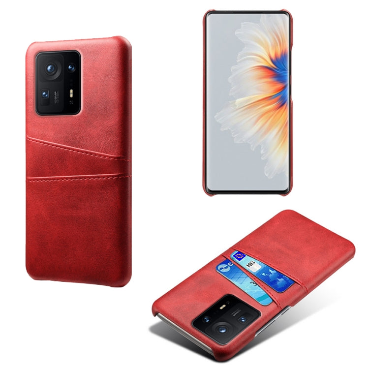 For Xiaomi Mi Mix 4 5G Calf Texture PC + PU Leather Back Cover Shockproof Case with Dual Card Slots