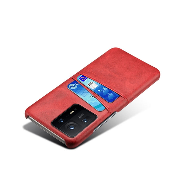 For Xiaomi Mi Mix 4 5G Calf Texture PC + PU Leather Back Cover Shockproof Case with Dual Card Slots