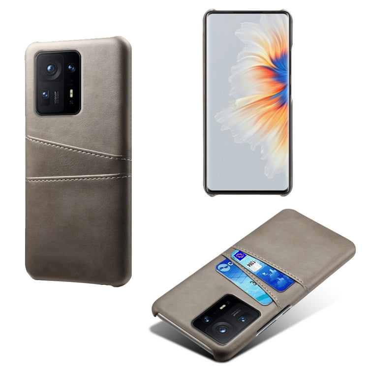 For Xiaomi Mi Mix 4 5G Calf Texture PC + PU Leather Back Cover Shockproof Case with Dual Card Slots
