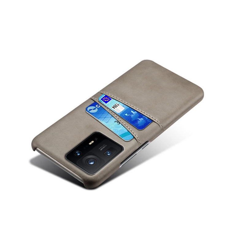 For Xiaomi Mi Mix 4 5G Calf Texture PC + PU Leather Back Cover Shockproof Case with Dual Card Slots