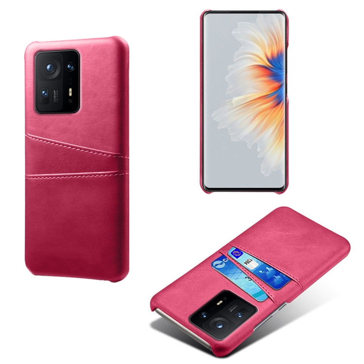 For Xiaomi Mi Mix 4 5G Calf Texture PC + PU Leather Back Cover Shockproof Case with Dual Card Slots