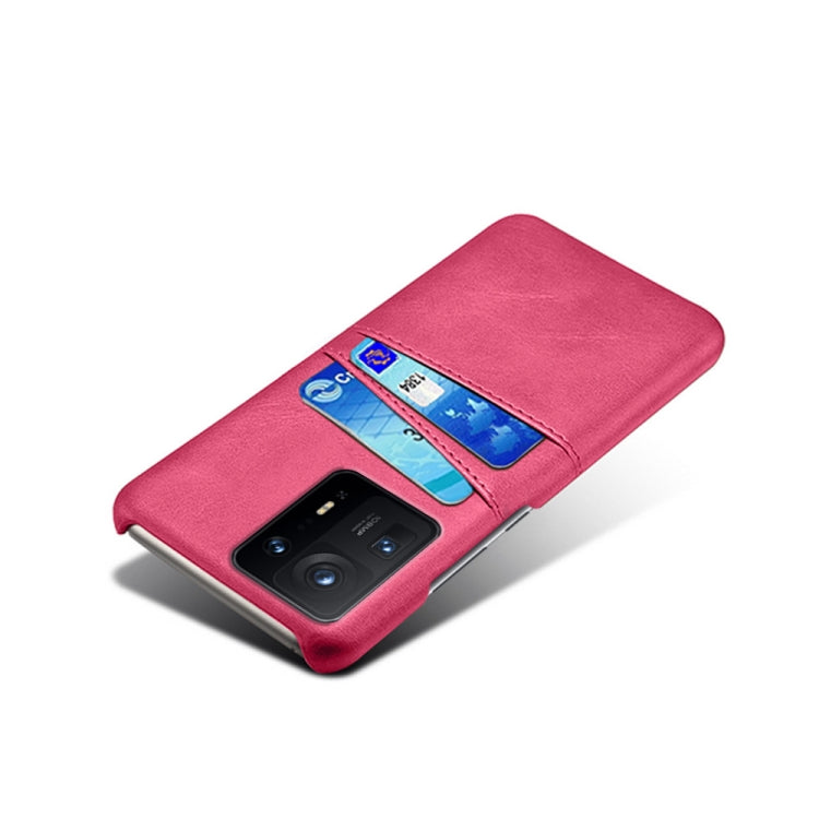 For Xiaomi Mi Mix 4 5G Calf Texture PC + PU Leather Back Cover Shockproof Case with Dual Card Slots