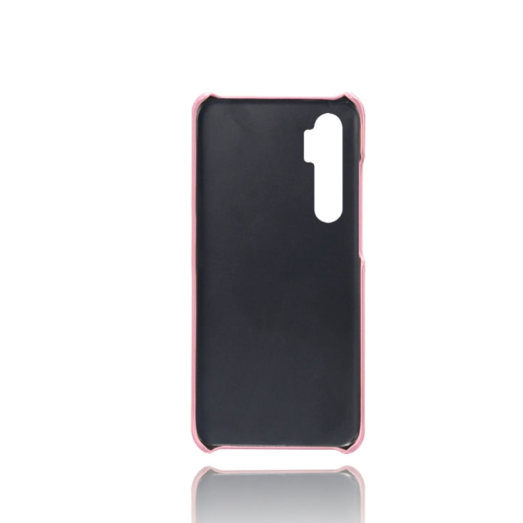 For Xiaomi Mi Note 10 Lite Calf Texture PC + PU Leather Back Cover Shockproof Case with Dual Card Slots