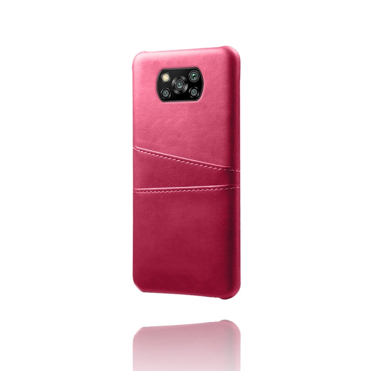 For Xiaomi Poco X3 Calf Texture PC + PU Leather Back Cover Shockproof Case with Dual Card Slots