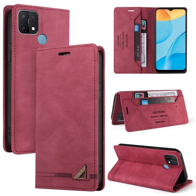 For OPPO A15s / A15 Skin Feel Anti-theft Brush Horizontal Flip Leather Case with Holder & Card Slots & Wallet
