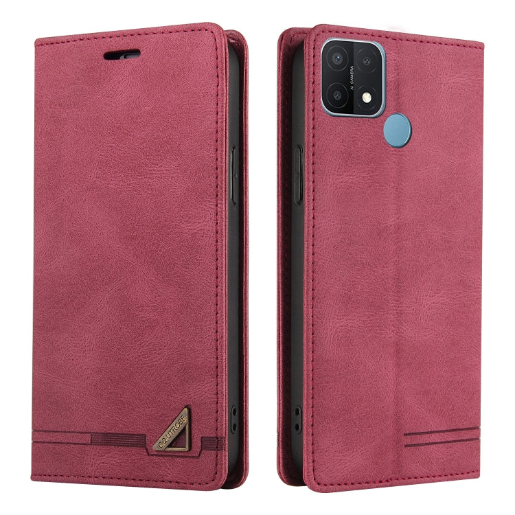 For OPPO A15s / A15 Skin Feel Anti-theft Brush Horizontal Flip Leather Case with Holder & Card Slots & Wallet