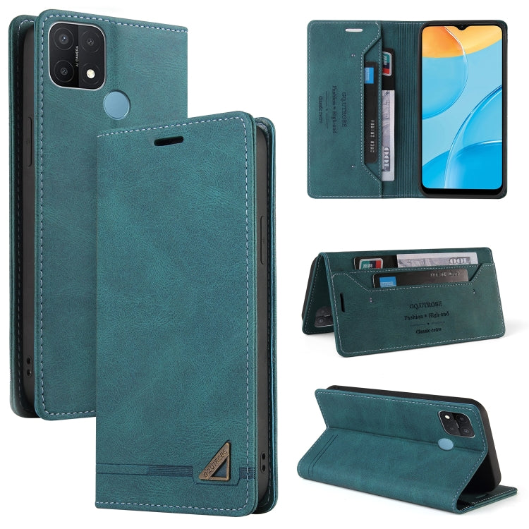 For OPPO A15s / A15 Skin Feel Anti-theft Brush Horizontal Flip Leather Case with Holder & Card Slots & Wallet