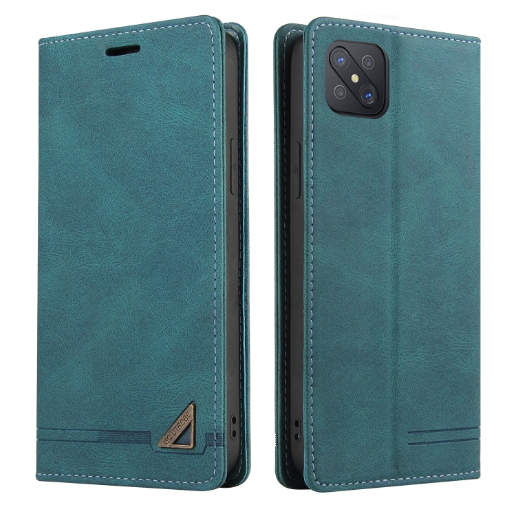 For OPPO A92S Skin Feel Anti-theft Brush Horizontal Flip Leather Case with Holder & Card Slots & Wallet