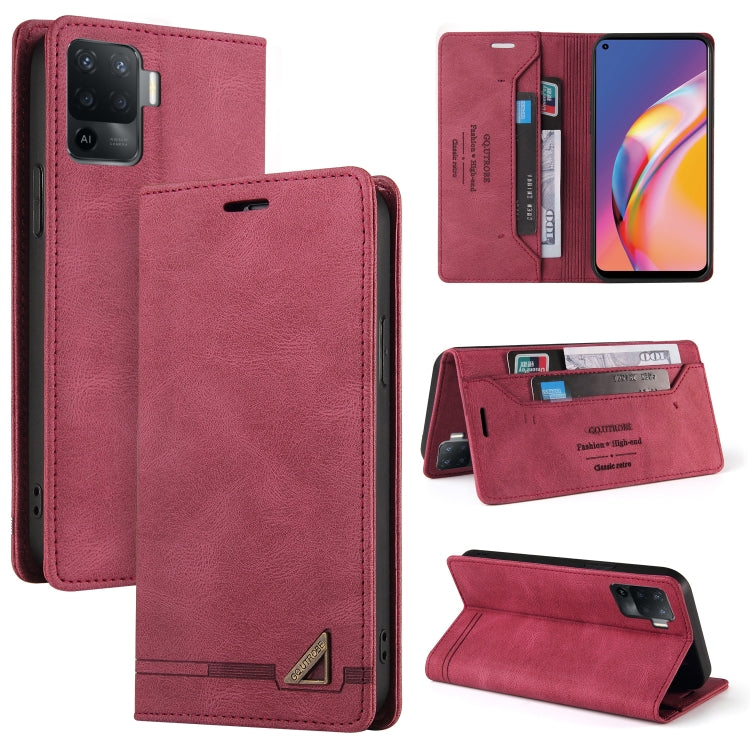 For OPPO A94 Skin Feel Anti-theft Brush Horizontal Flip Leather Case with Holder & Card Slots & Wallet