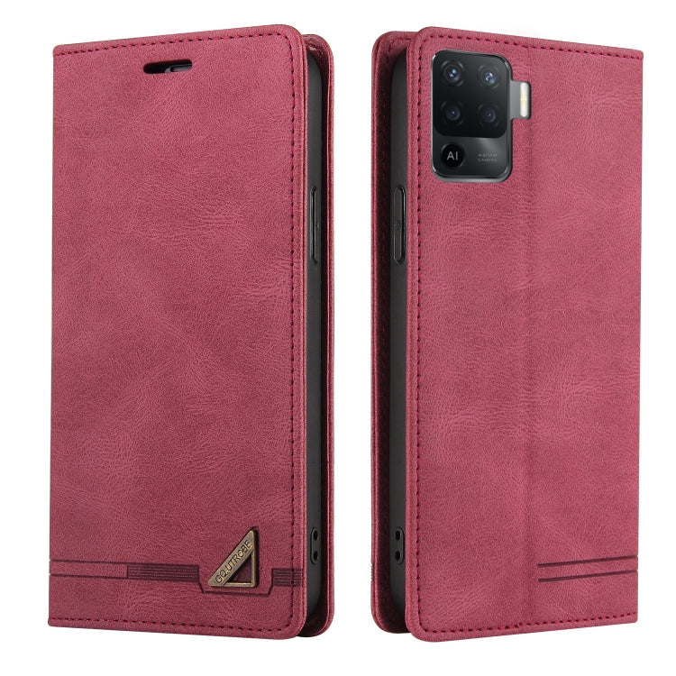 For OPPO A94 Skin Feel Anti-theft Brush Horizontal Flip Leather Case with Holder & Card Slots & Wallet