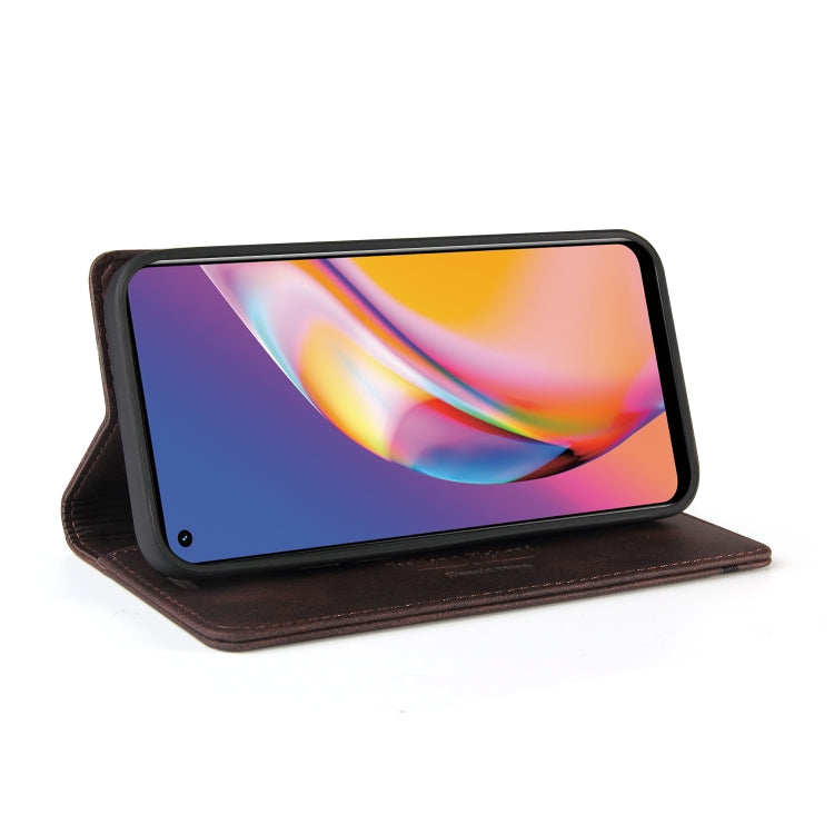 For OPPO A94 Skin Feel Anti-theft Brush Horizontal Flip Leather Case with Holder & Card Slots & Wallet