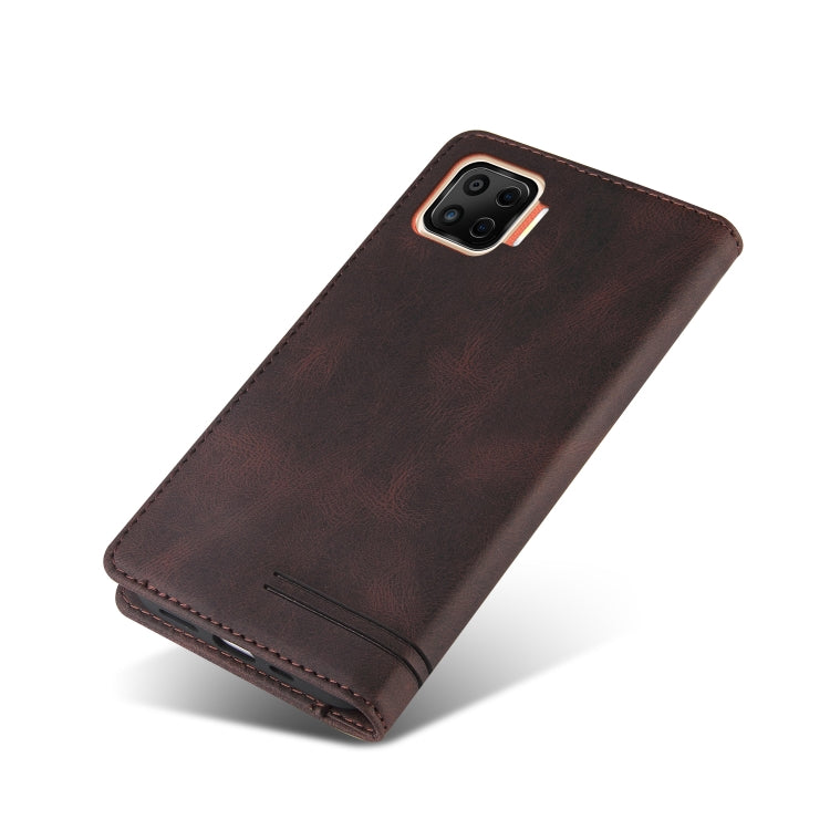 For OPPO F17 Skin Feel Anti-theft Brush Horizontal Flip Leather Case with Holder & Card Slots & Wallet