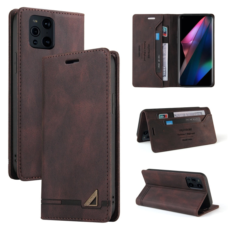 For OPPO Find X3 Pro Skin Feel Anti-theft Brush Horizontal Flip Leather Case with Holder & Card Slots & Wallet