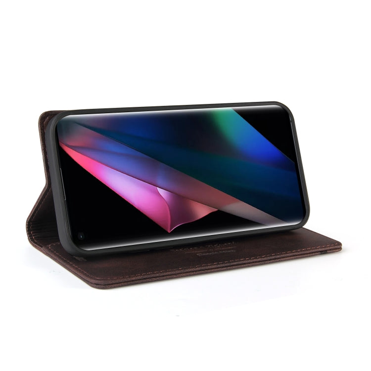 For OPPO Find X3 Pro Skin Feel Anti-theft Brush Horizontal Flip Leather Case with Holder & Card Slots & Wallet