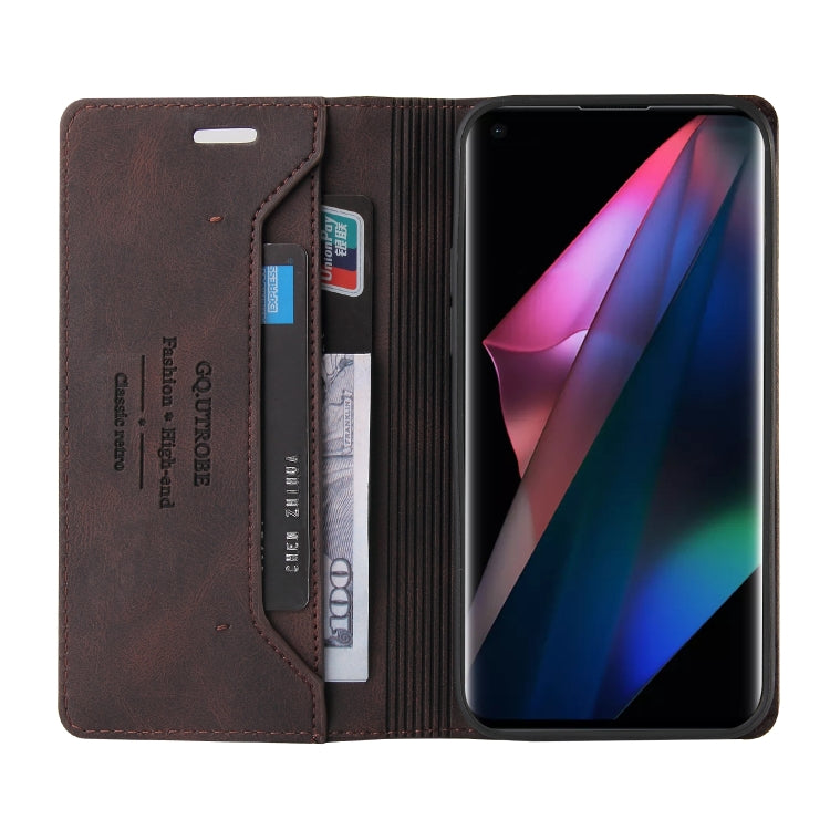 For OPPO Find X3 Pro Skin Feel Anti-theft Brush Horizontal Flip Leather Case with Holder & Card Slots & Wallet