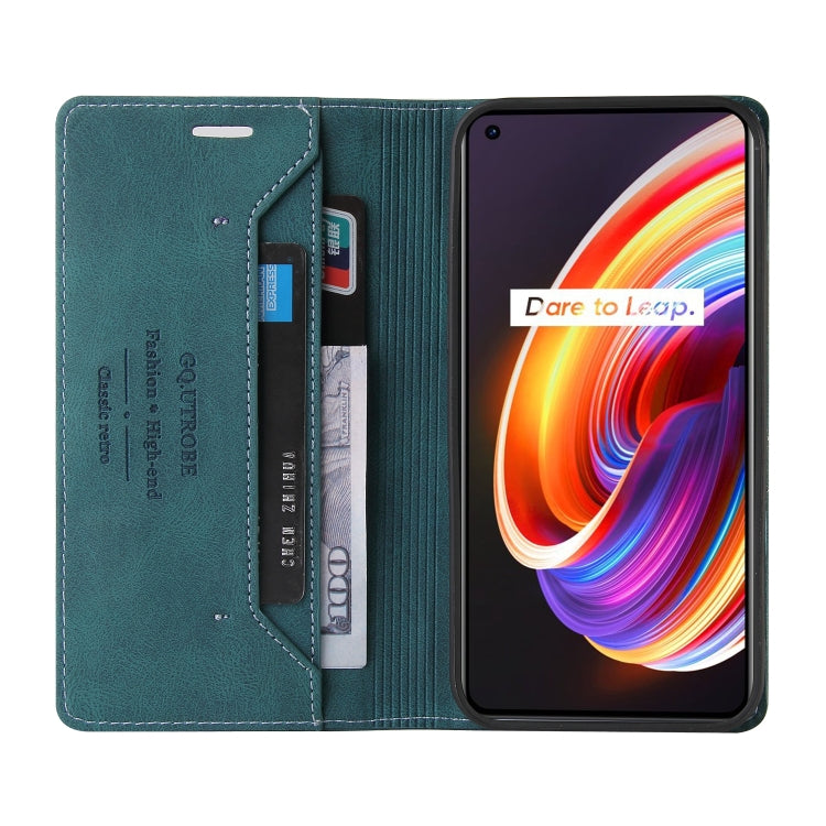For OPPO Realme 7 Pro Skin Feel Anti-theft Brush Horizontal Flip Leather Case with Holder & Card Slots & Wallet