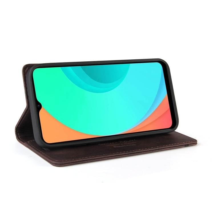 For OPPO Realme C11 Skin Feel Anti-theft Brush Horizontal Flip Leather Case with Holder & Card Slots & Wallet