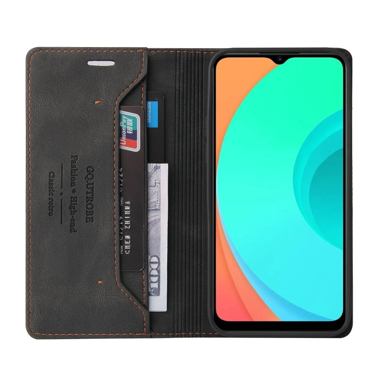 For OPPO Realme C11 Skin Feel Anti-theft Brush Horizontal Flip Leather Case with Holder & Card Slots & Wallet