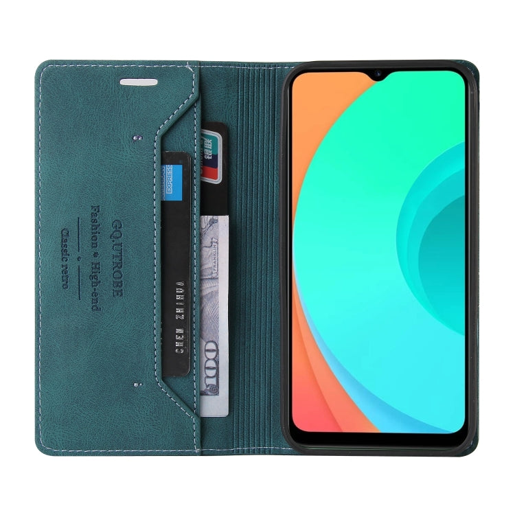 For OPPO Realme C11 Skin Feel Anti-theft Brush Horizontal Flip Leather Case with Holder & Card Slots & Wallet