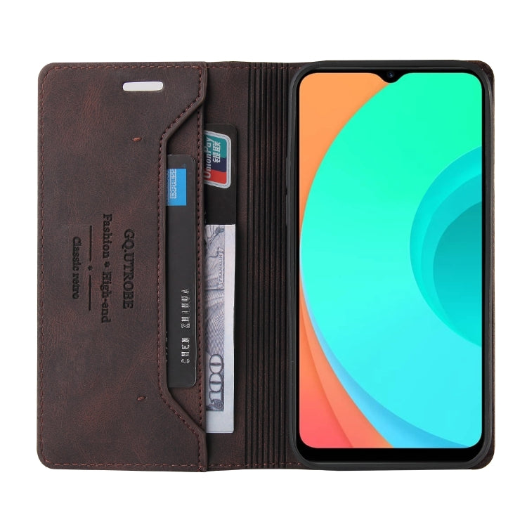 For OPPO Realme C11 Skin Feel Anti-theft Brush Horizontal Flip Leather Case with Holder & Card Slots & Wallet