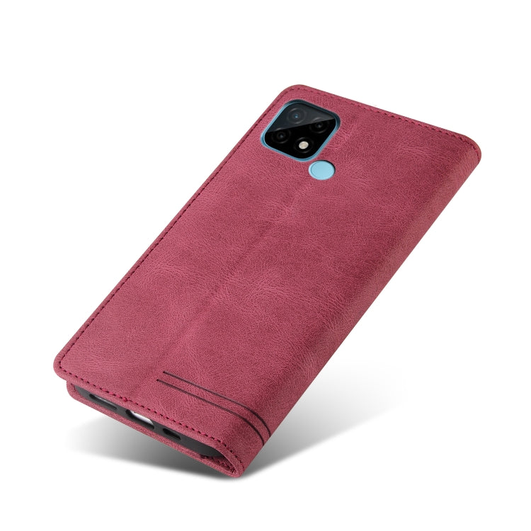 For OPPO Realme C21 Skin Feel Anti-theft Brush Horizontal Flip Leather Case with Holder & Card Slots & Wallet