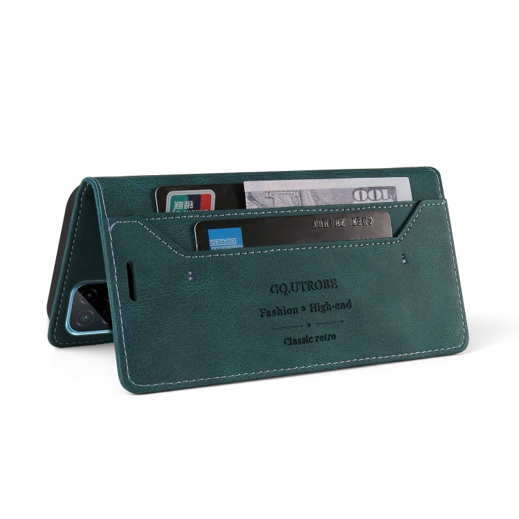 For OPPO Realme C21 Skin Feel Anti-theft Brush Horizontal Flip Leather Case with Holder & Card Slots & Wallet