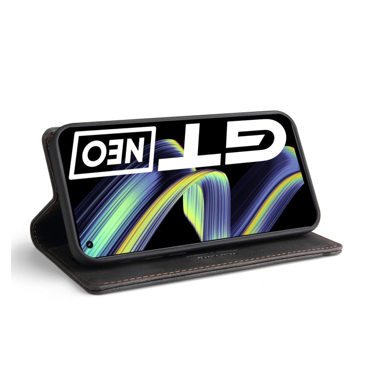 For OPPO Realme GT Skin Feel Anti-theft Brush Horizontal Flip Leather Case with Holder & Card Slots & Wallet