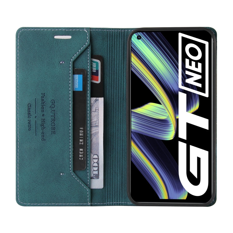 For OPPO Realme GT Skin Feel Anti-theft Brush Horizontal Flip Leather Case with Holder & Card Slots & Wallet