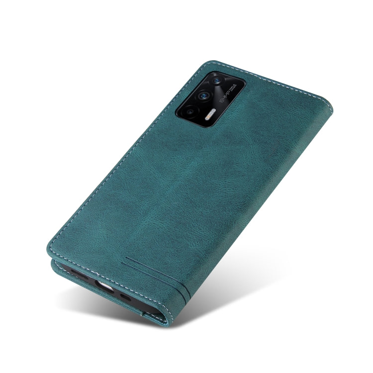 For OPPO Realme GT Skin Feel Anti-theft Brush Horizontal Flip Leather Case with Holder & Card Slots & Wallet
